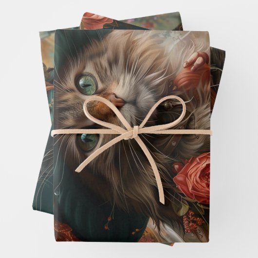  kat met Blauwgroen Pet & Kleding Decoupage Inpakpapier Vel (In situ)