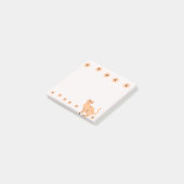 Kat met bloem post-it® notes (Schuin)