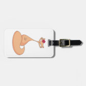 Kat met bloem Schattige Kawaii Kat Bagagelabel (Voorkant horizontaal)