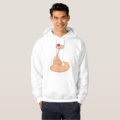 Kat met bloem Schattige Kawaii Kat Hoodie (Voorkant volledig)