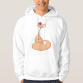 Kat met bloem Schattige Kawaii Kat Hoodie (Voorkant)