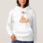 Kat met bloem Schattige Kawaii Kat Hoodie (Voorkant)