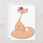 Kat met bloem Schattige Kawaii Kat Kaart (Voorkant)