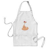 Kat met bloem Schattige Kawaii Kat Standaard Schort (Voorkant)