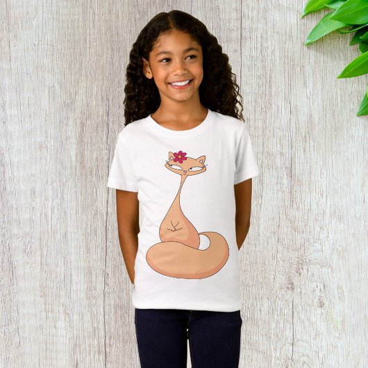 Kat met bloem Schattige Kawaii Kat T-shirt