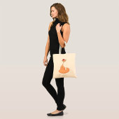 Kat met bloem Schattige Kawaii Kat Tote Bag
