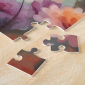 Kat met bloemen en vlinders Kat 701 Legpuzzel (Zijkant)