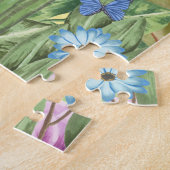 Kat met bloemen legpuzzel (Zijkant)