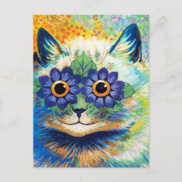 Kat met bloemenogen | Louis Wain | Briefkaart
