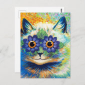 Kat met bloemenogen | Louis Wain | Briefkaart (Voorkant / Achterkant)