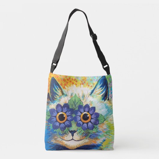 Kat met bloemenogen | Louis Wain | Crossbody Tas (Achterkant)