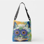 Kat met bloemenogen | Louis Wain | Crossbody Tas (Voorkant)