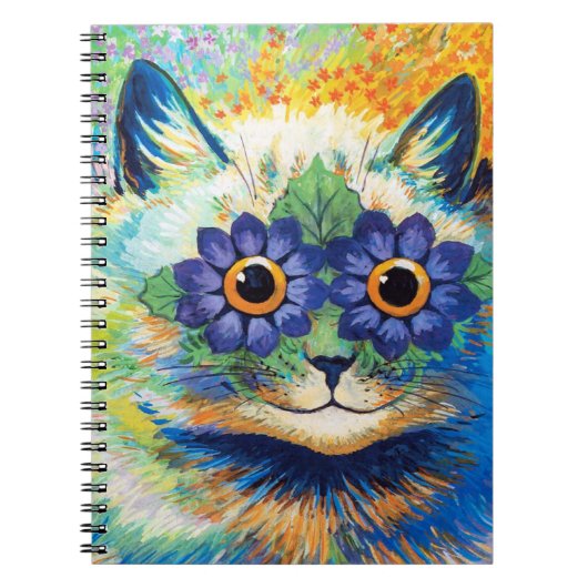 Kat met bloemenogen | Louis Wain Notitieboek (Voorkant)