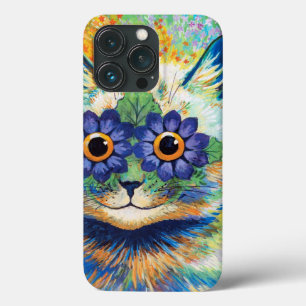 Kat met bloemenoog Louis Wain Case-Mate iPhone Case