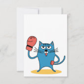 Kat met bokshandschoenen (Voorkant)