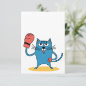 Kat met bokshandschoenen (Staand voorkant)