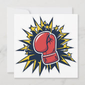 Kat met bokshandschoenen kaart (Achterkant)