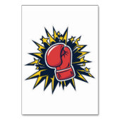 Kat met bokshandschoenen kaart (Achterkant)