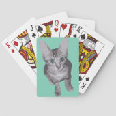 Kat met brede ogen speelkaarten (Achterkant)