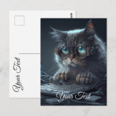 Kat met bril. briefkaart (Voorkant / Achterkant)