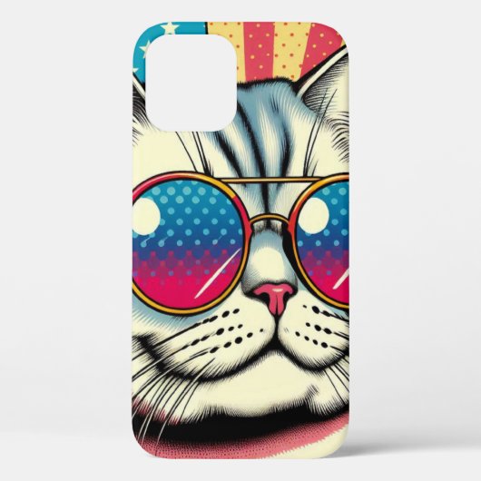 Kat met bril Case-Mate iPhone case (Achterkant)