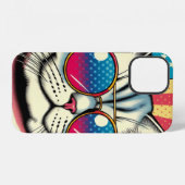 Kat met bril iPhone hoesje (Achterkant horizontaal)