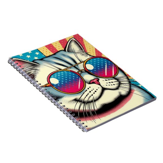 Kat met bril notitieboek (Rechterzijde)