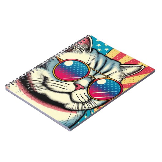 Kat met bril notitieboek (Linkerzijde)