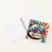 Kat met bril notitieboek (Binnen)