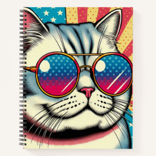 Kat met bril notitieboek