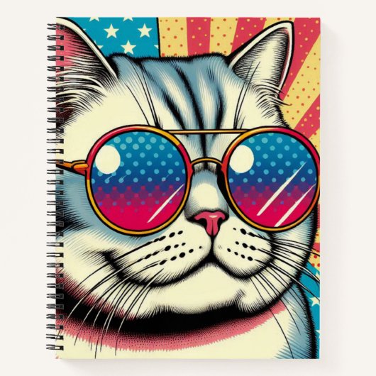 Kat met bril notitieboek (Voorkant)
