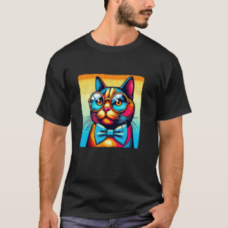 Kat met bril t-shirt