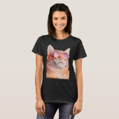 Kat met bril t-shirt (Voorkant volledig)