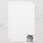 Kat met brillenglazen, voor het schrijven briefpapier (Voorkant / Achterkant)