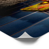 Kat met bruisend glas van 10 dagen poster (Hoek)