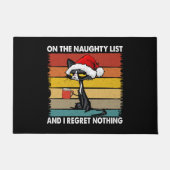 Kat met brute kerst op de Naughty-lijst Deurmat (Voorkant)