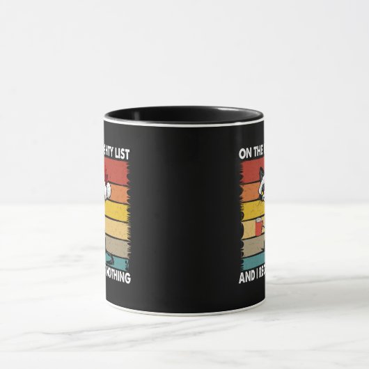 Kat met brute kerst op de Naughty-lijst Mok (Midden)