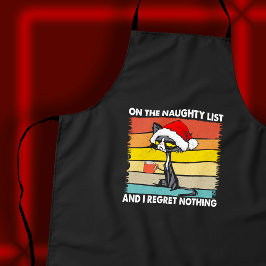 Kat met brute kerst op de Naughty-lijst Schort
