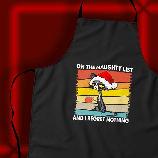 Kat met brute kerst op de Naughty-lijst Schort