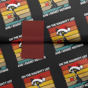 Kat met brute kerst op de Naughty-lijst Tissuepapier
