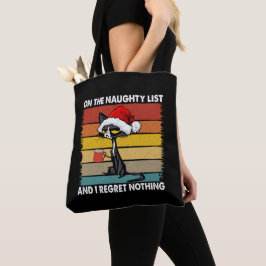 Kat met brute kerst op de Naughty-lijst Tote Bag