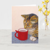 Kat met cacao kaart (Gele Bloem)