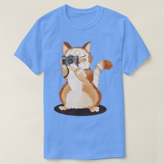 Kat met camera t-shirt (Design voorkant)