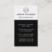 Kat met camera - Visitekaartje voor fotograaf (Achterkant)