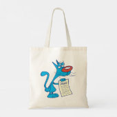 Kat met Canvas tas voor vereisten (Achterkant)