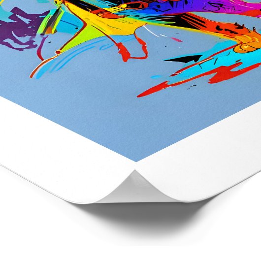 Kat met cape poster (Hoek)