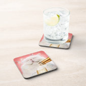 Kat met champagne bier onderzetter (Rechterzijde)