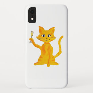 Kat met champagne Case-Mate iPhone case