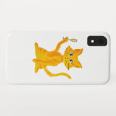 Kat met champagne Case-Mate iPhone case (Achterkant (horizontaal))