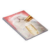 Kat met champagne notitieboek (Rechterzijde)